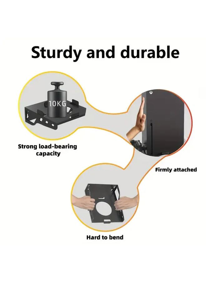 Black Wall Mounted Stand For Xbox Series X Controller Headphone Storage - Image 4