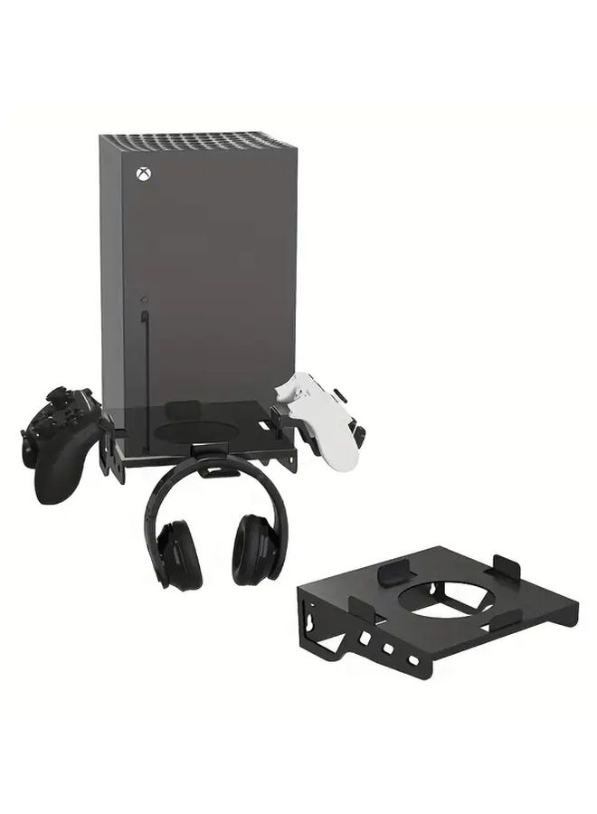 Black Wall Mounted Stand For Xbox Series X Controller Headphone Storage - Image 3