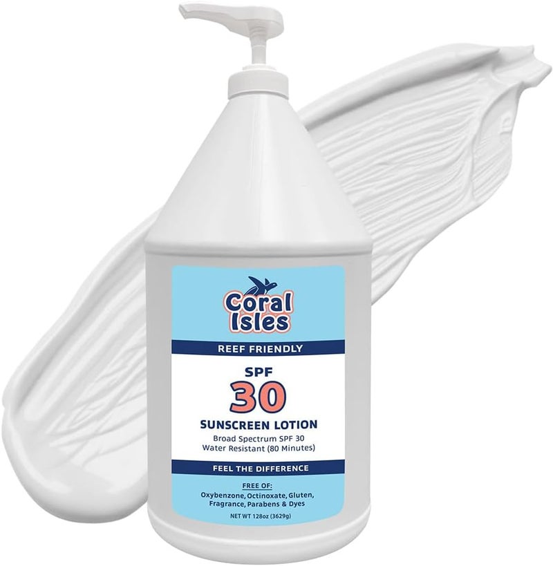 Coral Isles SPF 30 Reef Friendly Sunscreen Lotion - 128 Ounce Gallon Pump - Image 1