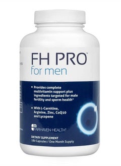 FH Pro for Men | Premium Fertility Supplement for Men | Optimal Count Support and Motility for Him | Male Multivitamin for Conception Support | 180 Capsules | 1 Month Supply