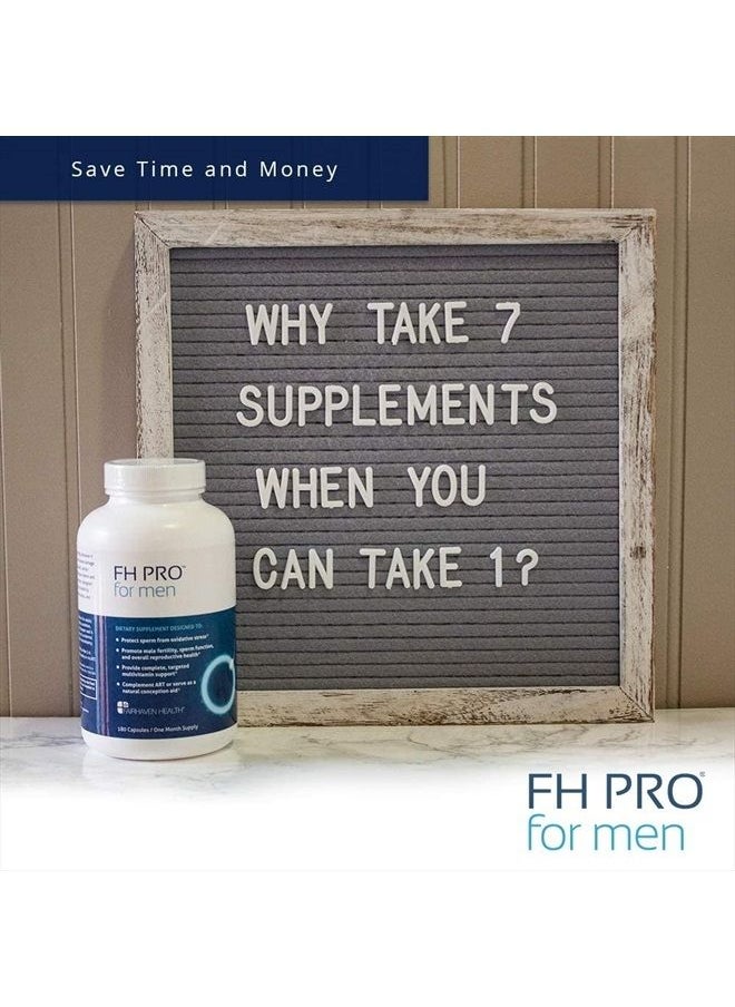 fairhaven health - FH Pro for Men | Premium Fertility Supplement for Men | Optimal Count Support and Motility for Him | Male Multivitamin for Conception Support | 180 Capsules | 1 Month Supply - Image 1