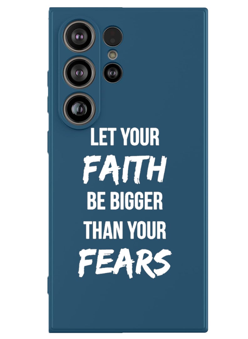 Theodor Protective Slim Fit Case Liquid Silicone Cover with Full Body Protection Anti-Scratch Shockproof Case For Samsung Galaxy S25 Ultra (Blue) - let-your-faith - White - Image 1