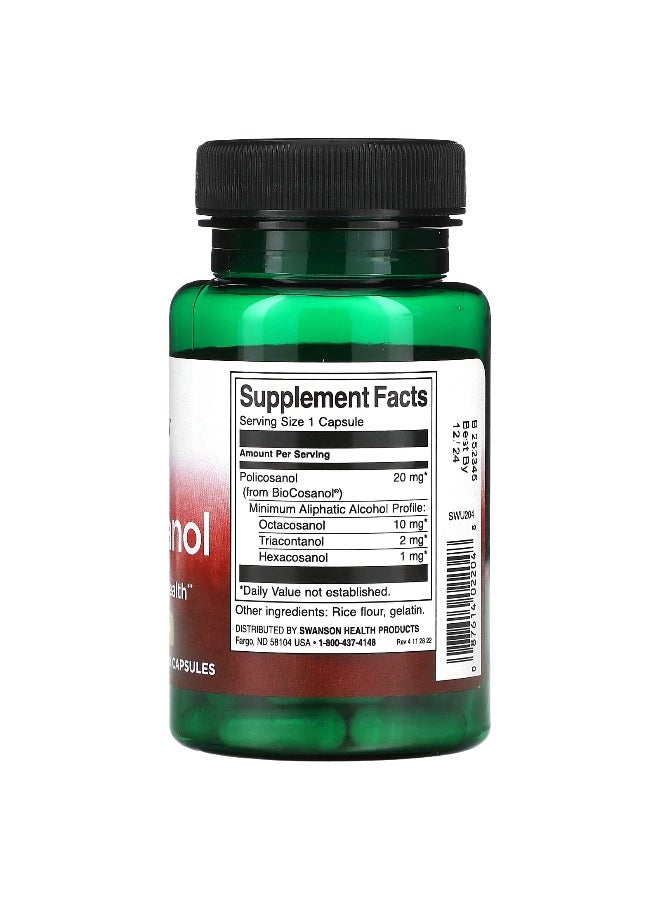 Swanson, Policosanol, 20 mg, 60 Capsules - Image 2