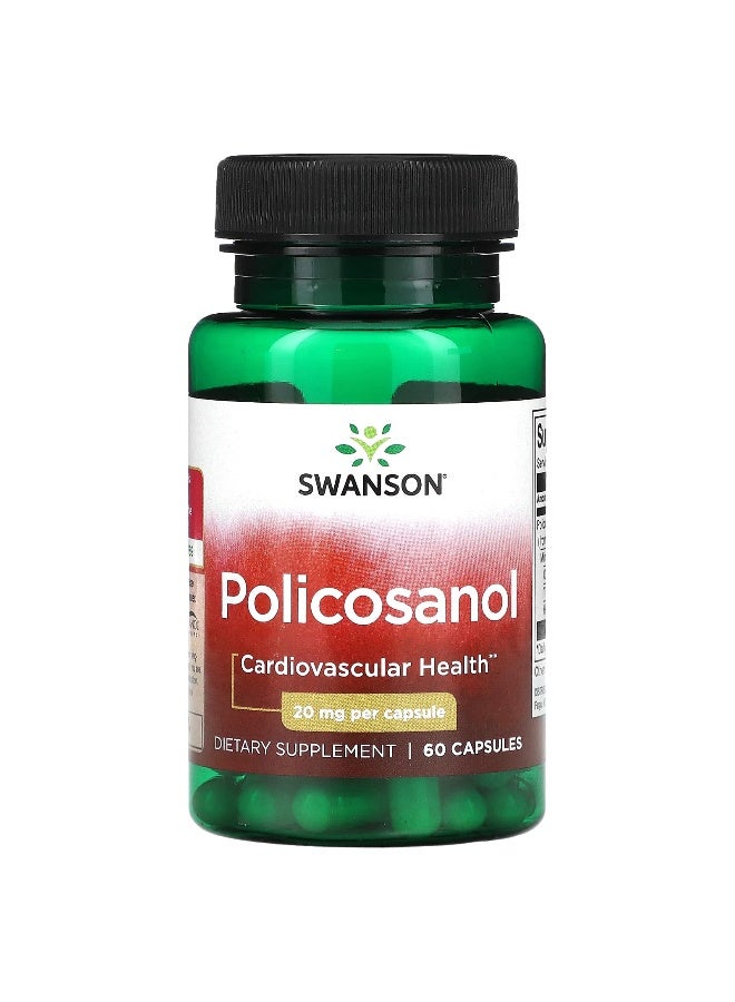 Swanson, Policosanol, 20 mg, 60 Capsules - Image 1