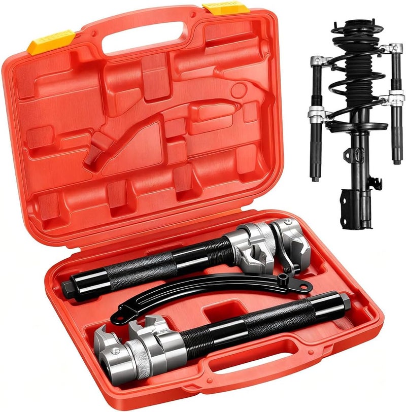 Cestbella Coil Spring Compressor Tool 2PCS Heavy Duty Macpherson Strut Spring Compressor Set with Safety Guard 2200Lbs Capacity 27cm Jaw Opening Ultra Rugged Spring Compression Tool for Car Truck Motorcycle ATV - Image 1