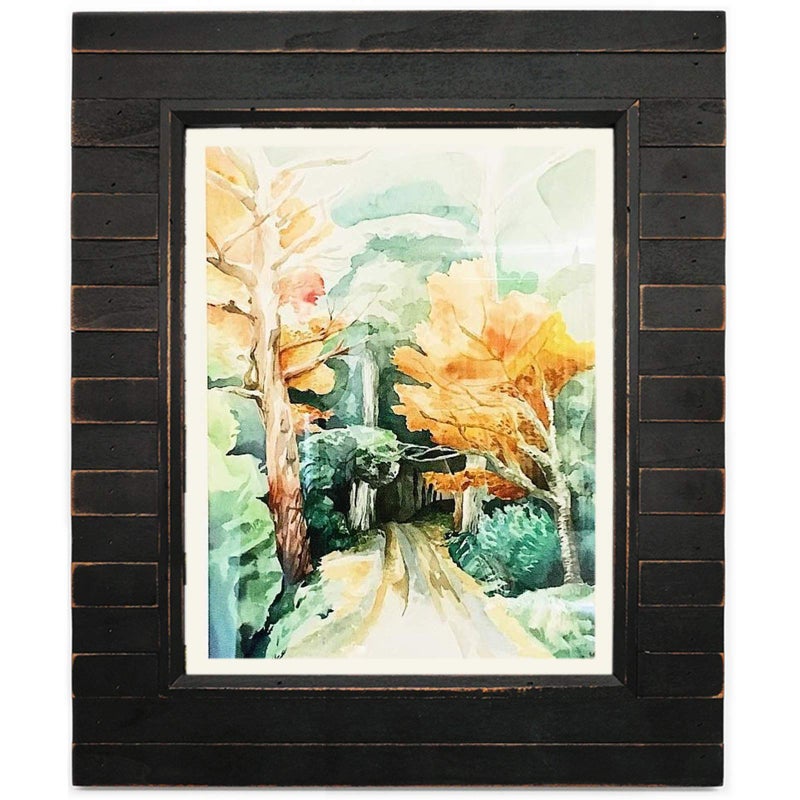 Eosglac 11x14 Picture Frames Distressed Black, Timbermount Rustic Photo Frame with Wood Siding Look Plexiglass Front, Wall Mounting Display Horizontally or Vertically - Image 1