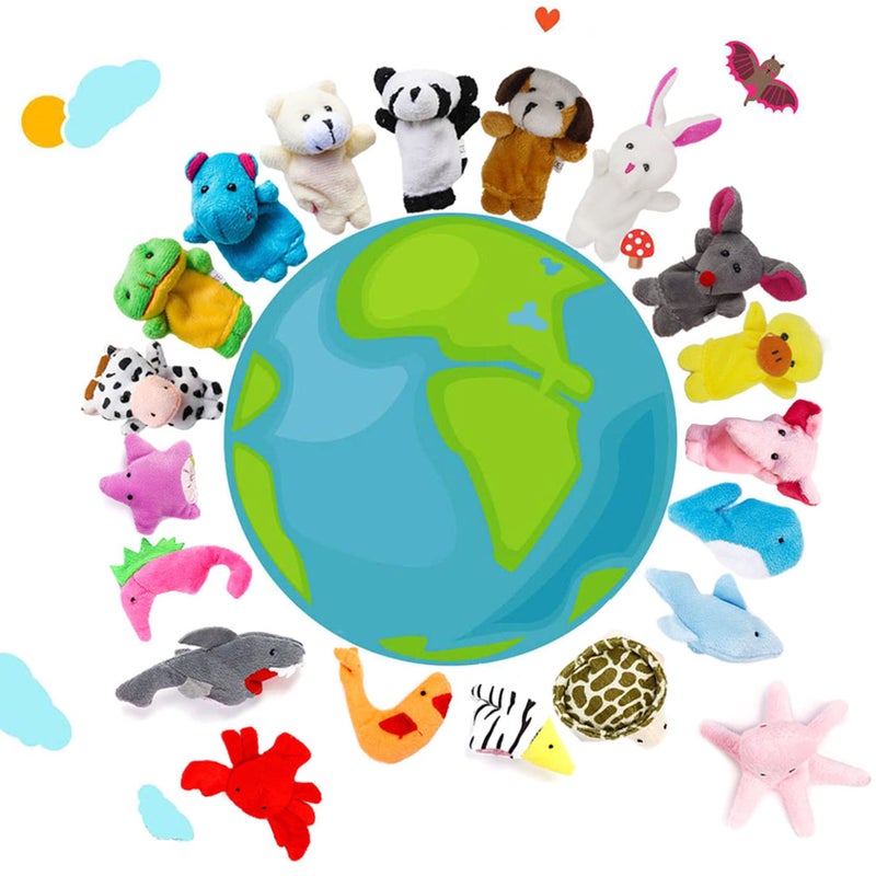 RIY 10Pcs Story Time Finger Puppets - Different Cartoon Sea Animal Finger Puppets for Toddlers Easter Basket Stuffers - Image 3