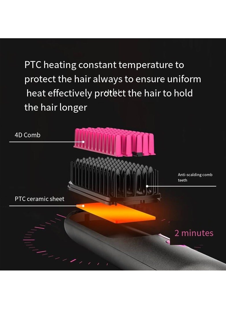 general Mini Ionic Straightening Comb – Travel-Friendly Straightener & Curler for Men/Women, Dual-Use Hair Styling Tool - Image 2