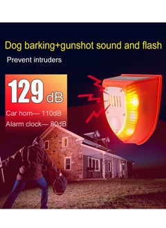 Excefore Solar Security Alarm Lights Outdoor Motion Sensor Alarm Detector Siren Sound LED Warning Strobe Flashing Light Keep Animal Away for Home Farm Barn Villa Yard  - Image 3