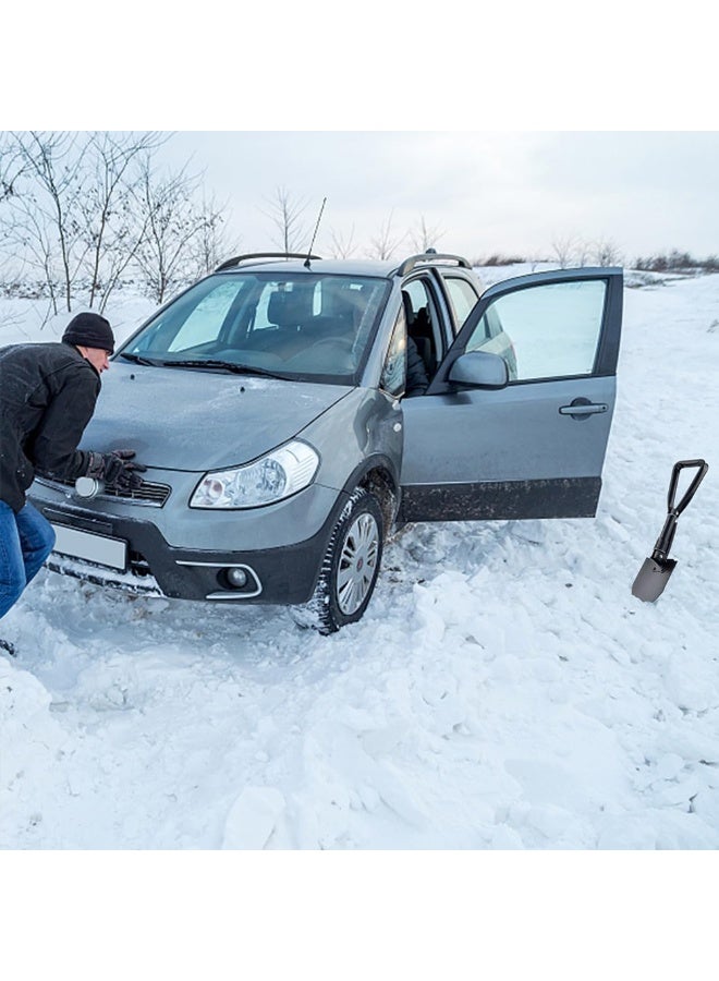 توبيز مجرفة توبـي متعددة الوظائف قابلة للطي للبقاء على قيد الحياة، أداة حفر فولاذ كربوني عالي الجودة، مجرفة تخييم محمولة للحديقة، الصيد، التنزه، الطوارئ، حافة مسننة BS-303G - Image 5