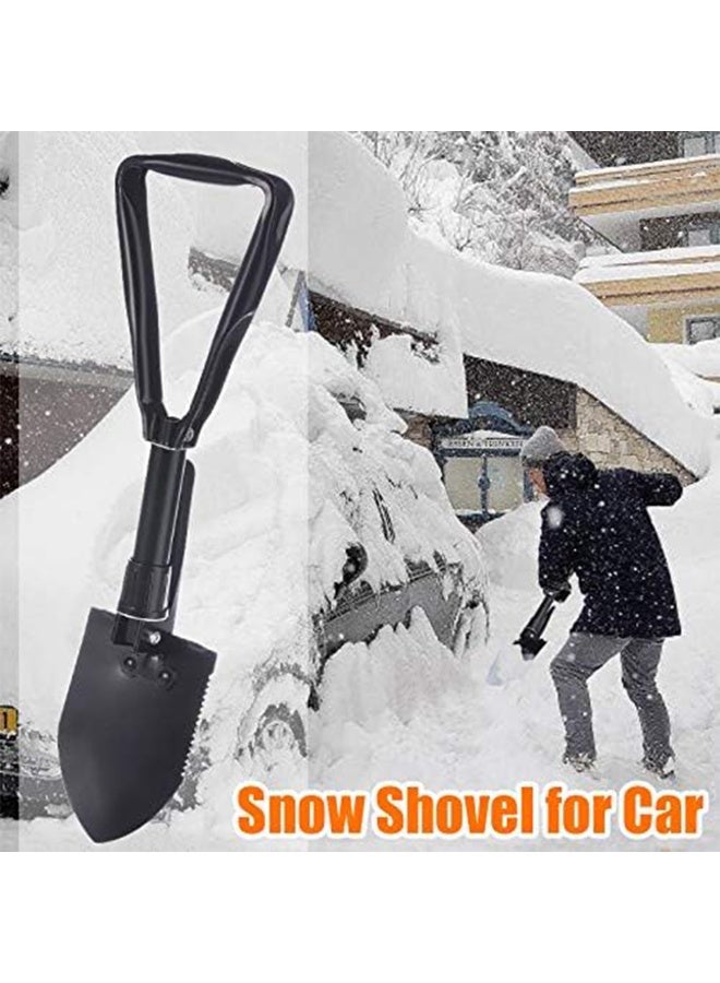 توبيز مجرفة توبـي متعددة الوظائف قابلة للطي للبقاء على قيد الحياة، أداة حفر فولاذ كربوني عالي الجودة، مجرفة تخييم محمولة للحديقة، الصيد، التنزه، الطوارئ، حافة مسننة BS-303G - Image 3