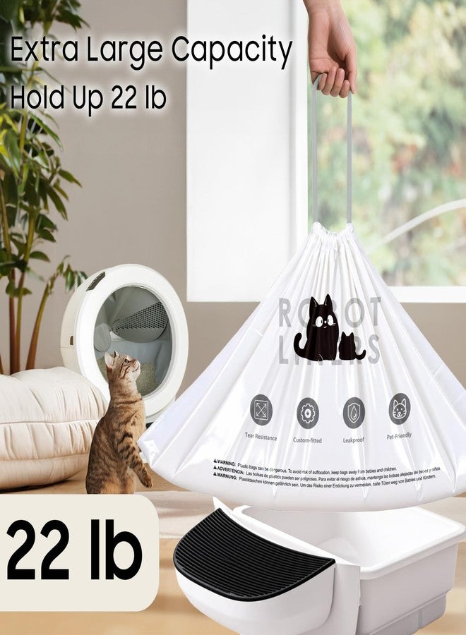 AWoHH 120 Tidy Draw-Pack Cat Litter Box Robot 5/4/3 Waste Bags Automatic Litter Box Bags, Tear-free, Sensor-compatible, Thick Heavy Duty Cat Litter Box Liner Bags 25.2 x 15.7 IN - Image 2