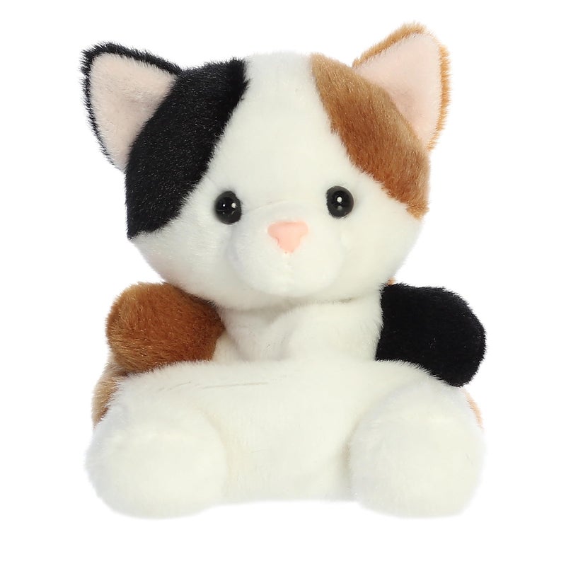 Aurora® Adorable Palm Pals™ Peebs Calico Cat™ Stuffed Animal - Pocket-Sized Play - Collectable Fun - White 5 Inches - Image 1