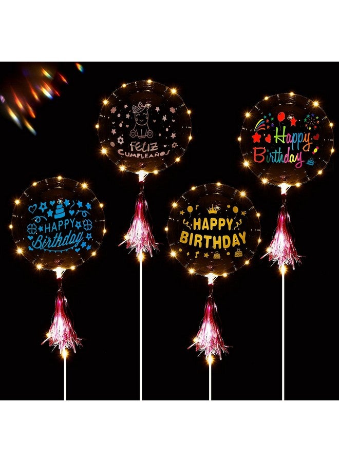 Kasyat 36 Pieces Clear Balloons Diy Transparent Balloons With Birthday Stickers Bobo Balloons For Stuffing Led Light Globos Transparent Stickers Balloons Wedding Party Birthday - Image 4