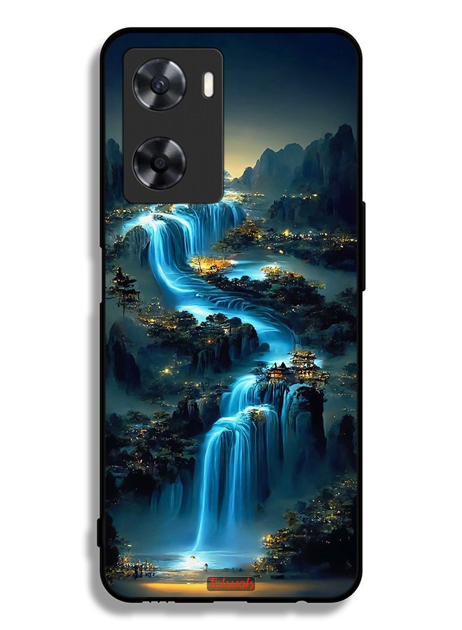 Tolwak Oppo A77 4G Protective Case Cover Waterfall Art - Image 2