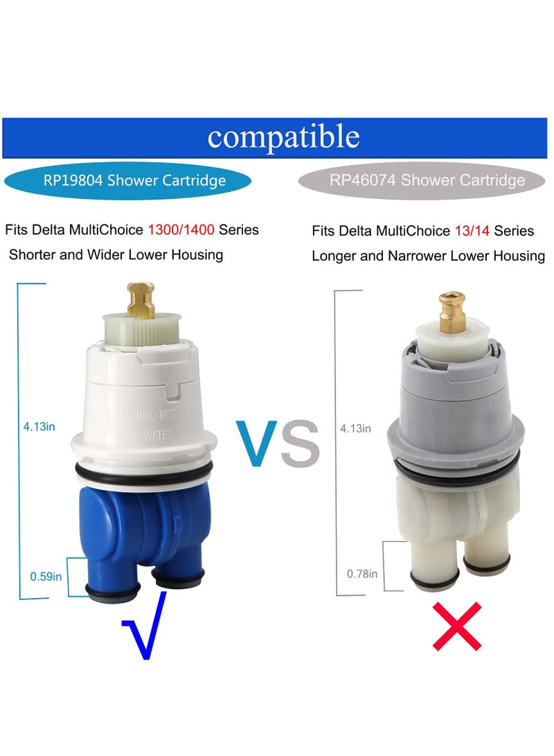 KASTWAVE RP19804 Pressure Balance Shower Cartridge Assembly Replacement for Delta 1300/1400 Series Tub and Shower, Fits for Delta Select Monitor Valves 1 PCS - Image 2
