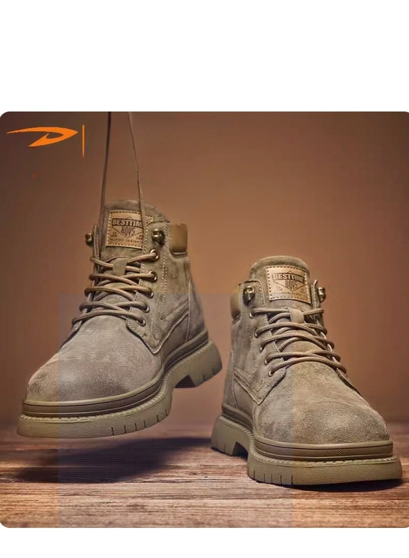 Deerway Men's High Top Outdoor  Casual Shoes Martin Boots  - Image 1