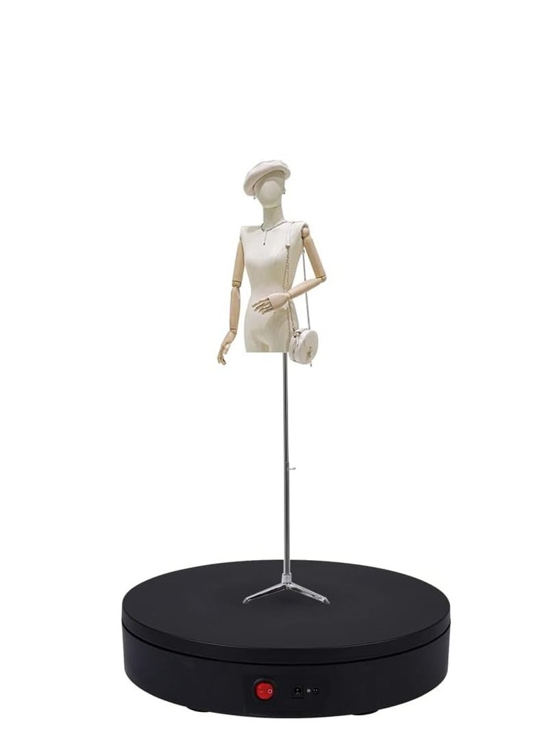 Excefore حامل عرض دوار موتور مدمج، قاعدة دوارة كهربائية بزاوية 360 درجة لعرض منتجات التصوير، عرض فيديو مباشر، التحكم عن بعد بالزاوية، السرعة (أسود، 11.8 بوصة / 176 رطل تحميل، لاسلكي) - Image 4