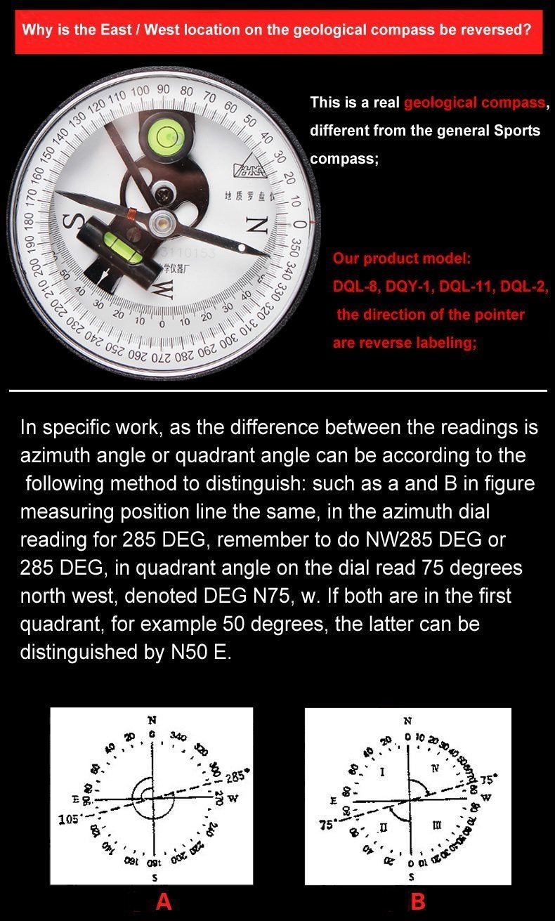 Geological Compass XGeology Geological Compass DQL-8 - Image 5