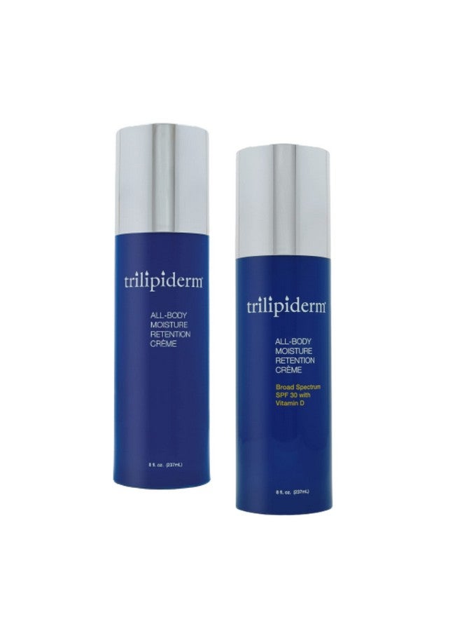 Trilipiderm Weekender Bundle - All-Body Moisture Retention Crème With Spf 30 And Vitamin D, 8 Ounce Airless Pump Bottles  - Image 1
