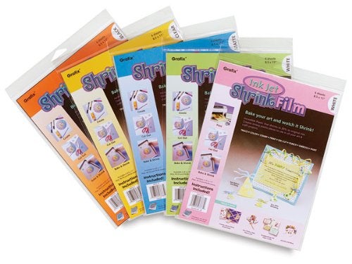 Grafix Shrink Film - Clear Transparent 8.5"x11" Sheets, Design Your Art and Shrink It to Create Jewelry, Embellishments, Paper Crafts, Gift Tags, Ornaments and More, Pack of 6 - Image 2