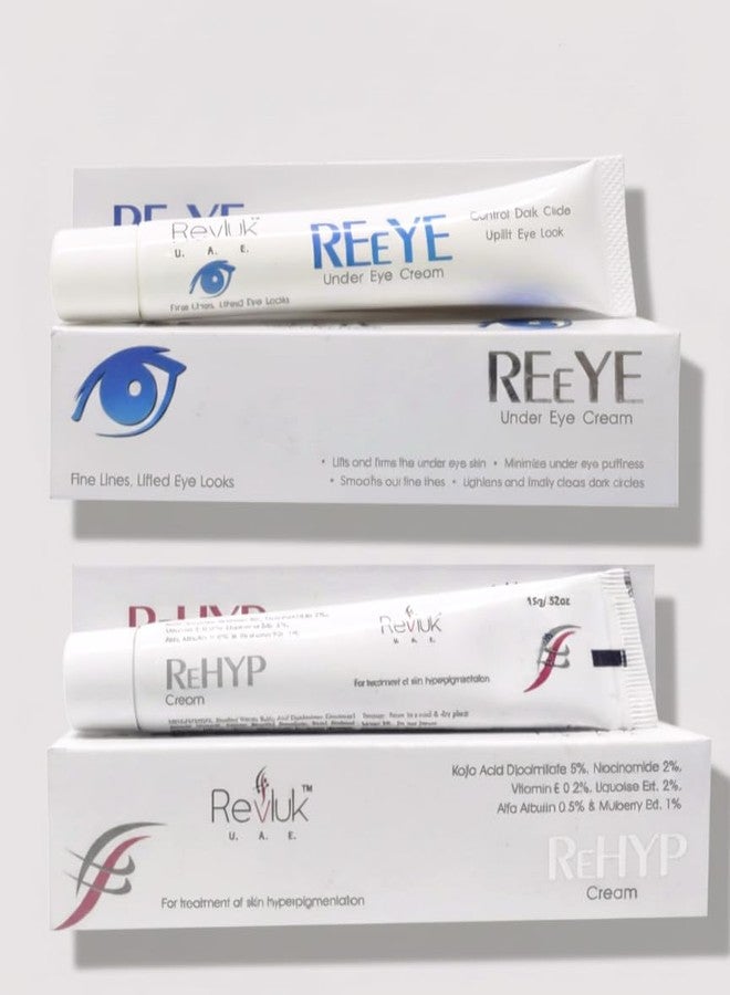 revluk Dual face Creams Combo Reeye Under EyeDark Circles Cream| For Men & Women Brighten Dark Circles Lightweight||Rehyp Pigmentation Cream For Women - Image 1