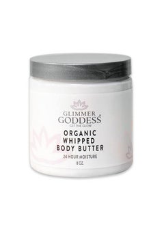 glimmer goddess Organic Whipped Body Butter Peppermint Vanilla Vegan Crueltyfree 24 Hour Hydration Reduces Stretch Marks Great For Eczema All Skin Types Baby Friendly Organic Ingredients 8  - Image 1