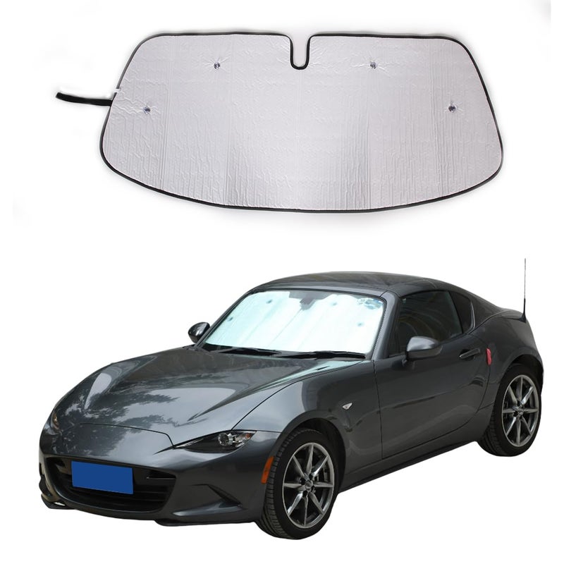 Car Windshield Sun Shade for Mazda MX-5 NC 2009-2015 Durable Material Car Sun Visor for UV Rays and Sun Heat Protection