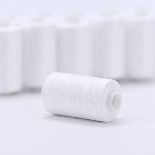 Simthread All Purposes Cotton Quilting Thread 50s/3 Thread for Piecing Sewing etc - 550 Yards Each (12 White) - Image 3