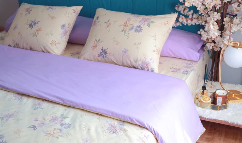 Golden Bed King Size 230 * 240 Cotton Amreya Luxury Quilt Cover (Harmony) - Image 1