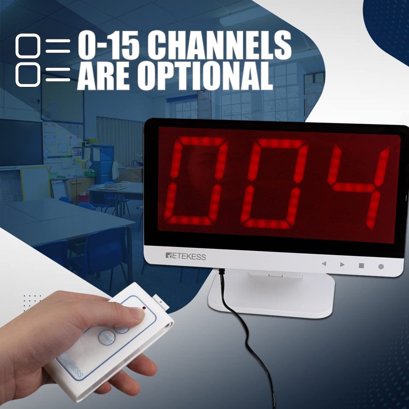 Retekess TM101 Wireless Quiz Answer Game Buzzer System,15-Level Volume,Add Up to 32 Buttons,262ft, 6 Buzzers for Game Show,Family Game Nights,Learning Resources for Classroom,School - Image 3