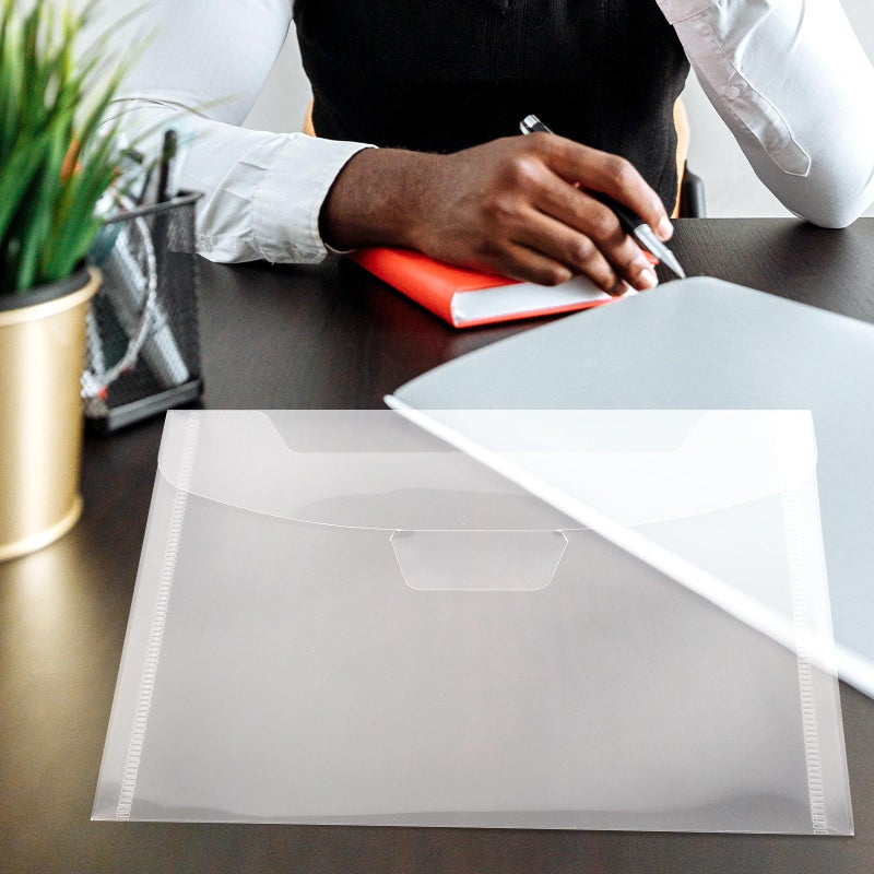 40pcs Snap Closure File Folders Multisize 10x10cm 19x14cm 24x10cm 24x18cm for School Office Filing Invoice Document Storage - Image 5