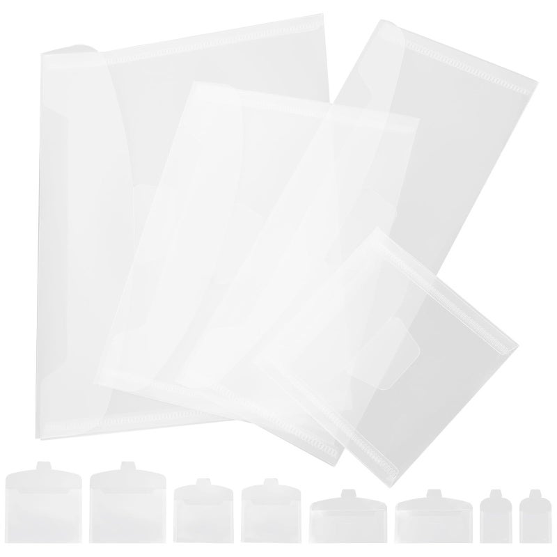 40pcs Snap Closure File Folders Multisize 10x10cm 19x14cm 24x10cm 24x18cm for School Office Filing Invoice Document Storage - Image 2