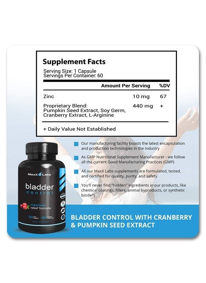 MaxX Labs Bladder Control & UTI Cranberry Pills - Cranberry Supplement for Women - Potent Blend of Vitamin D3, Pumpkin Seed & Cranberry Extract - Supports Urinary Tract Health (UTIs) - 60 Ct  - Image 4