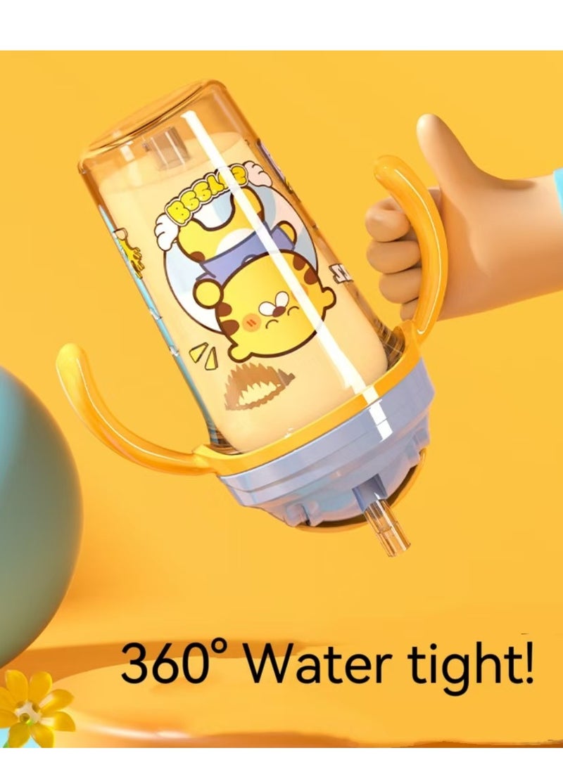 Milestones Sippy Cup with Straw and Handles,Training Cup-300ML-Cat & Duck - Image 5