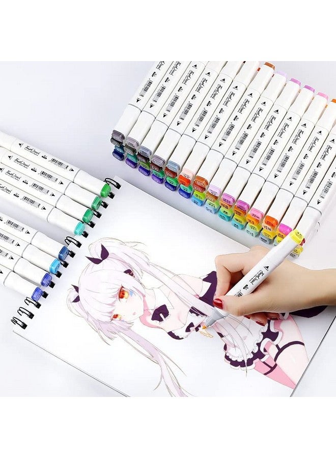 Like-It like it Art Markers Dual Tip Drawing Pen for Kids & Adults Twin Head Pen Set for Sketching (48 Colors-cartoon) - Image 2