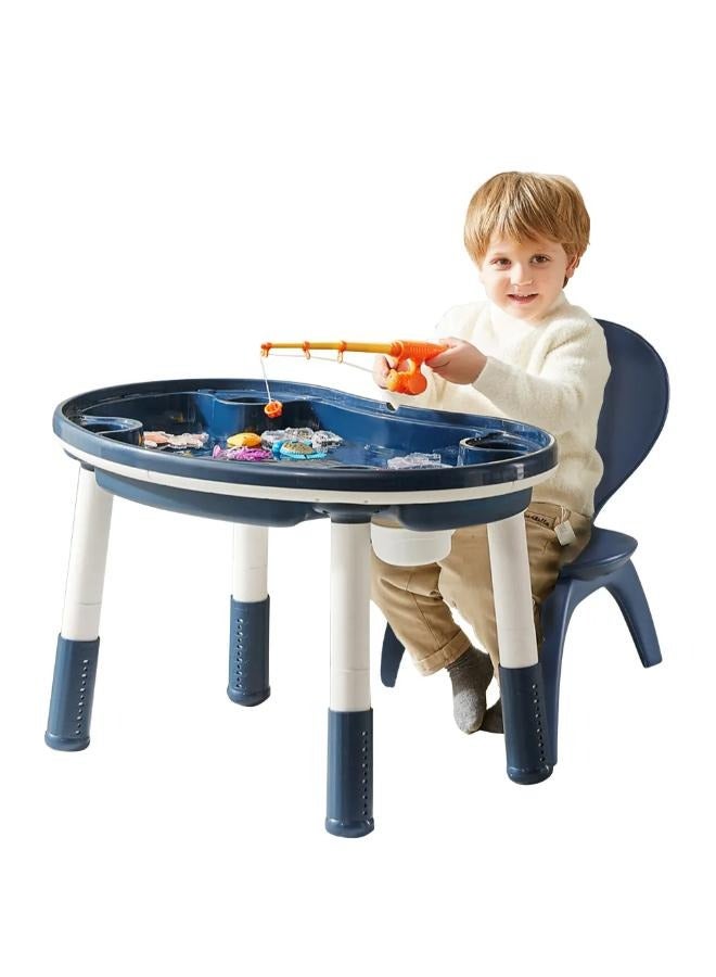 Ching-Ching Ching Ching - Building Block Game Multifunctional Table And Chair Set Fu-30B-White And Blue Color-5.8Kg (Table + Chair) - Image 4
