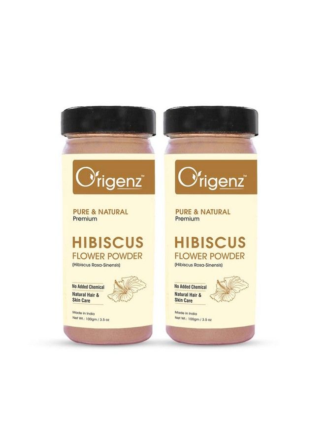 Origenz Pure Hibiscus Powder For Hair Care Skin Cleansing Conditioning Mask Face Pack Scrub Wash ; Rosasinensis ; 100Gm Pack Of 2 - Image 2