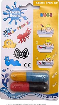 The Bean People The Bean People Surprise Bath Bomb for Ages 3 and Up Bath Toy with Sponge Bath Toys Inside Adorable Water Toys Animals Stocking Filler Ideal Toys for 3 Year Old Boys and Girls Bugs  - Image 1