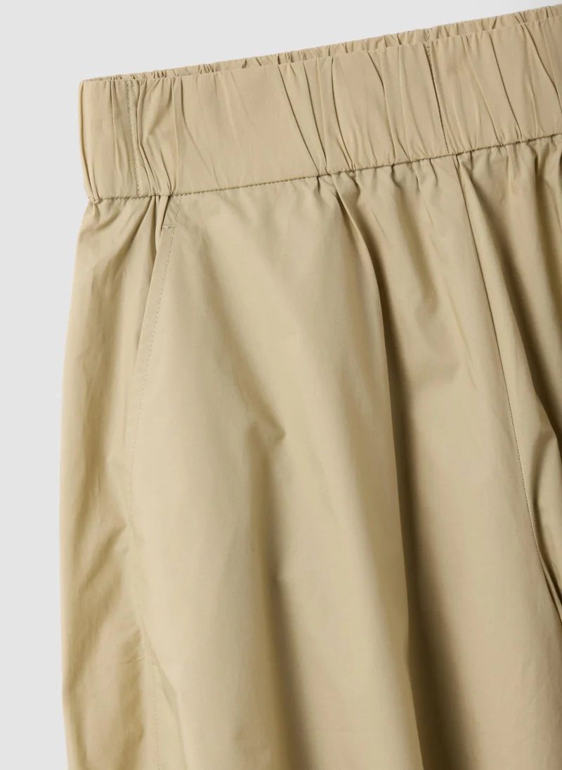 او في اس OVS Beige Long Skirt In Pure Cotton