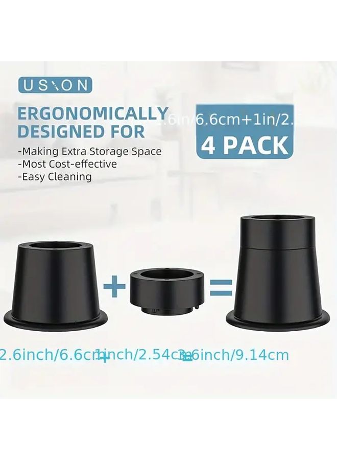 Adjustable Round Bottom Furniture Tube 4 Piece Set For Bed Sofa Chair - Image 4