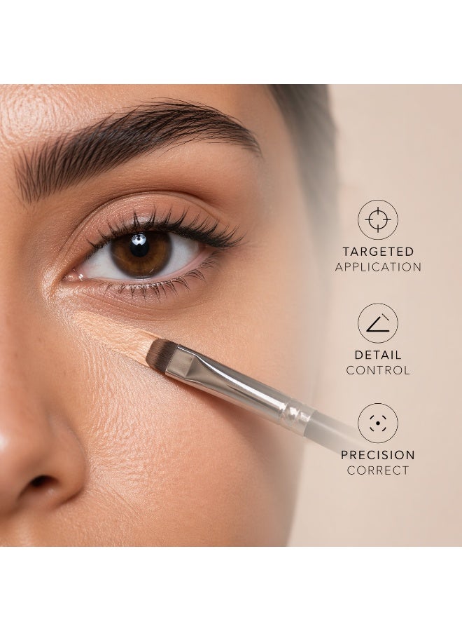 Flat Concealer Brush – Precision Makeup Brush for Under Eye Coverage, Brow Carving & Cut Crease Application - Image 2