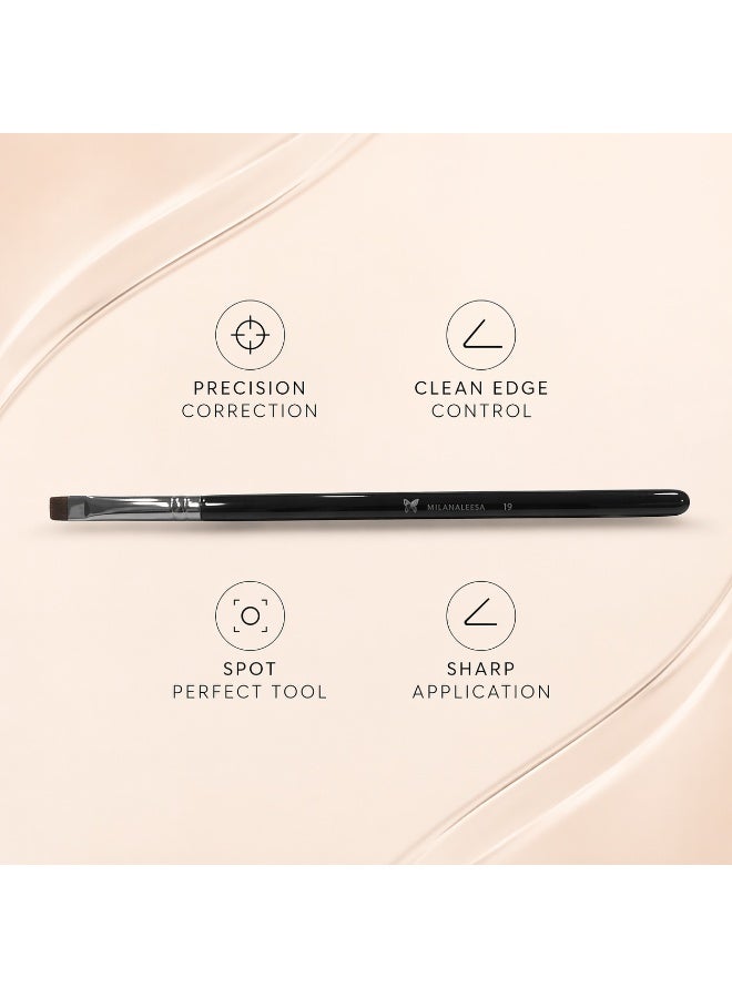 Flat Concealer Brush – Precision Makeup Brush for Under Eye Coverage, Brow Carving & Cut Crease Application - Image 4
