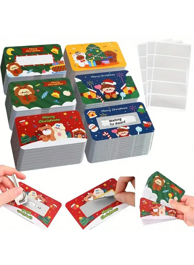 80 Pcs Christmas Scratch Cards With Golden Tickets For Festive Parties And Gifts - Image 1