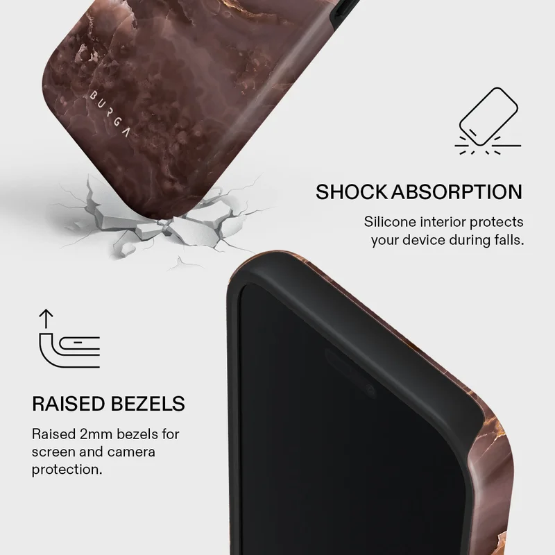BURGA iPhone 17 Pro Max Firewood Premium Case Compatible with Hybrid Dual-Layer Hard Shell + Silicone Protection - Scratch-Resistant Shockproof Mobile Cover