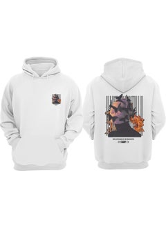 The Wert Unisex People Love Design Front Back Printed Regular Fit White Sweatshirt  - Image 1