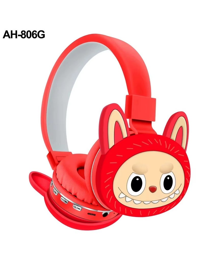 لابوبو سماعات راس لابوبو لاسلكية بلوتوث للأطفال  سماعات قابلة للطي للأطفال تقليل الضوضاء ؛ مناسبة لسماعات ستيريو للأطفال والهواتف المحمولة والأجهزة اللوحية - Image 1