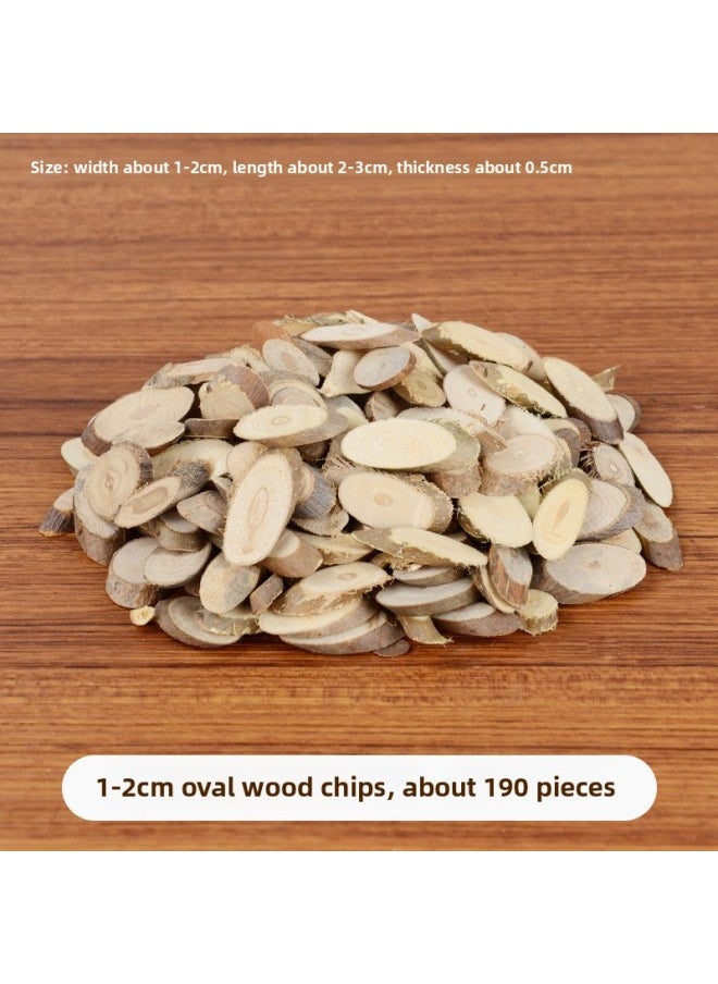 Branch Trunk Decoration Landscape Creative Diy Handmade Model Material Log Small Stick Round Wood Chip Solid Wood Photo Frame-Color:Oval Wood Chip Diameter Of About 1-2cm