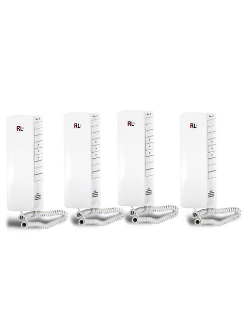 4-Way Intercom Audio Doorphone Loudly Clear Voice Doorbell Kit Easy to Install -RL-0004