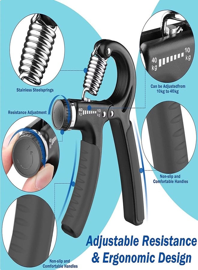 COOL INDIANS Hand Exerciser Forearm Exerciser Hand Grip Strengthener is Adjustable 10 to 40Kg for Unisex,Gym Workout & Home Use. (BLACK) - Image 4